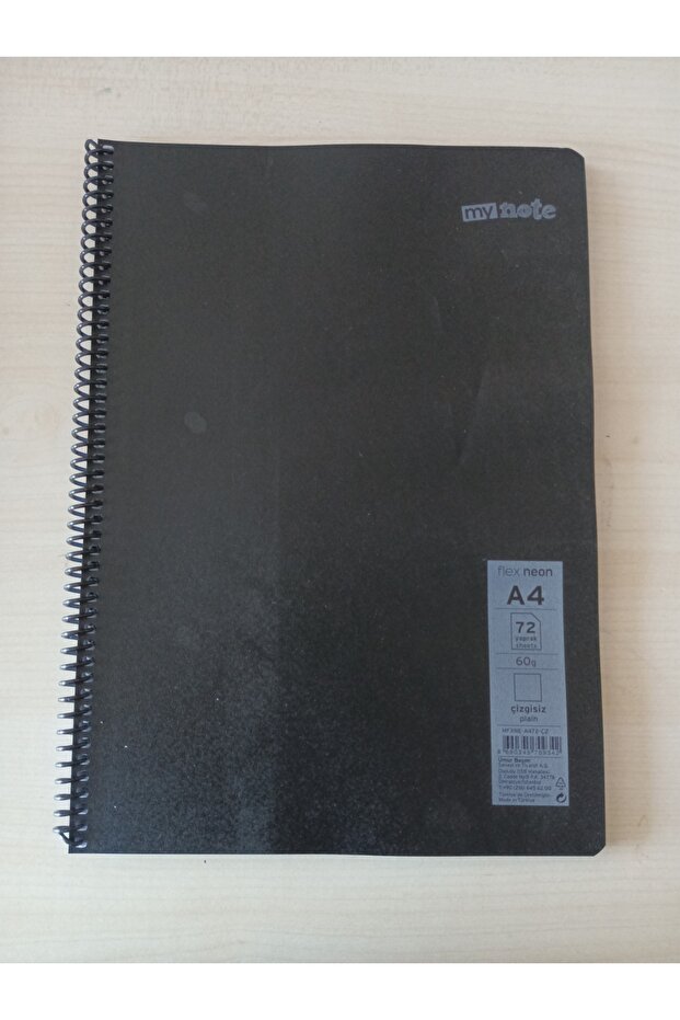 My Note A4 72 Sheets Unlined Spiral Large Size Notebook - Practical for School and Office - 1