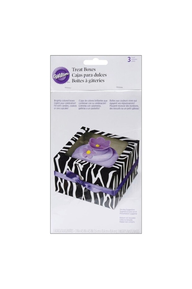 Zebra cupcake boxes, 3 pcs. - Wilton
