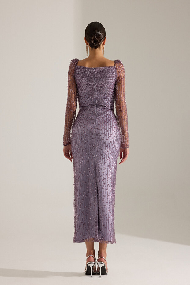 PATRIZIA LİLA ELBİSE - 2