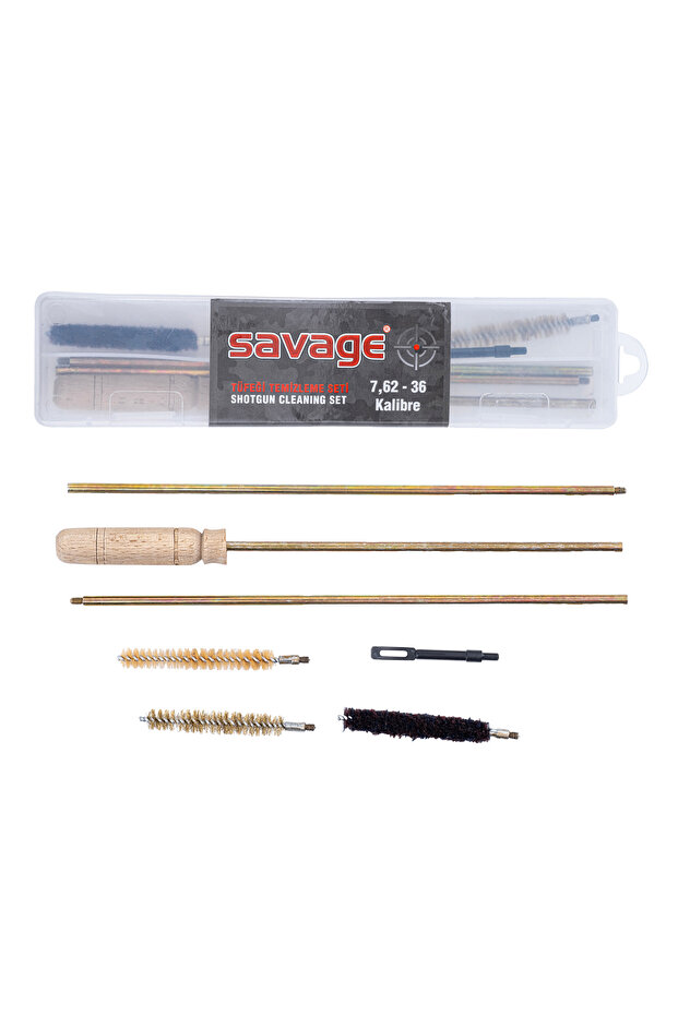 Tüfek Harbi Takımı - Temizleme Seti - Savage - 36 CL / 7,62 MM - Kutulu - 1