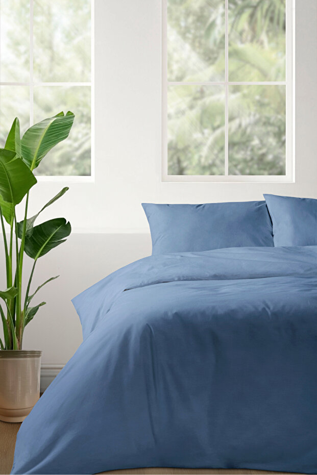 Velora 100% Cotton Double Fitted Sheet Duvet Cover Set 200 X 220