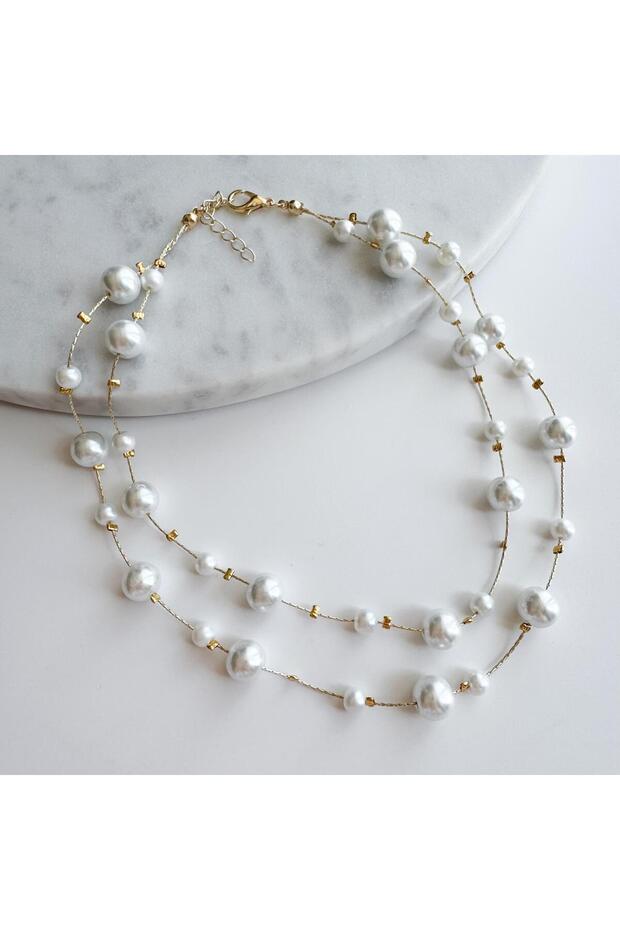 2li İnci Kolye Seti - 1