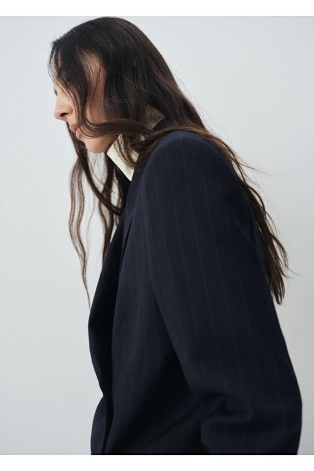 Diplomatic Striped Double-Breasted Blazer Jacket Suit