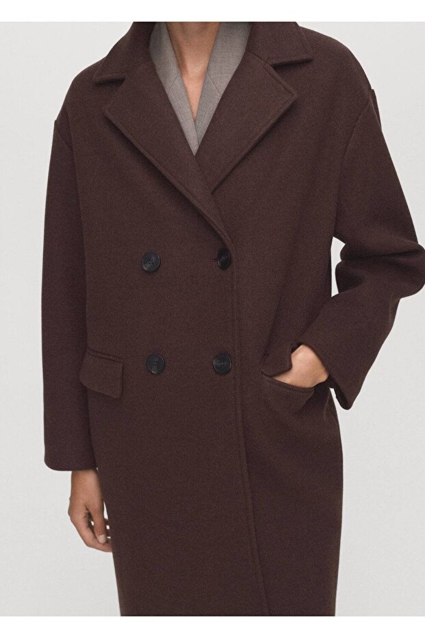 Double-Breasted Midi Coat