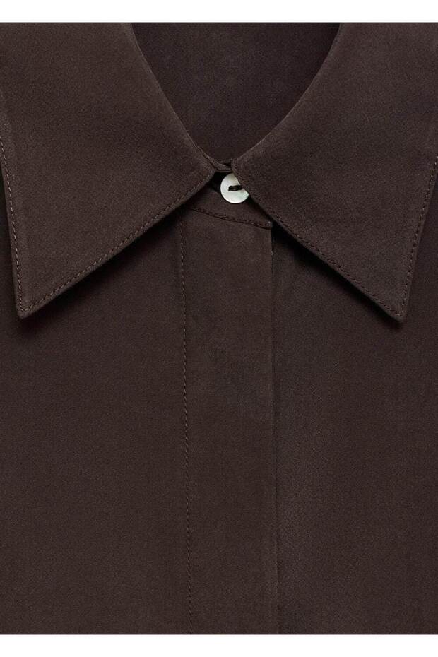 %100 ipek oversize gömlek - 7