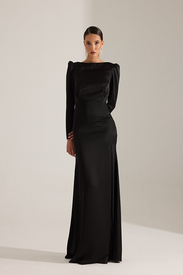 AMAYA SİYAH ELBİSE - 1