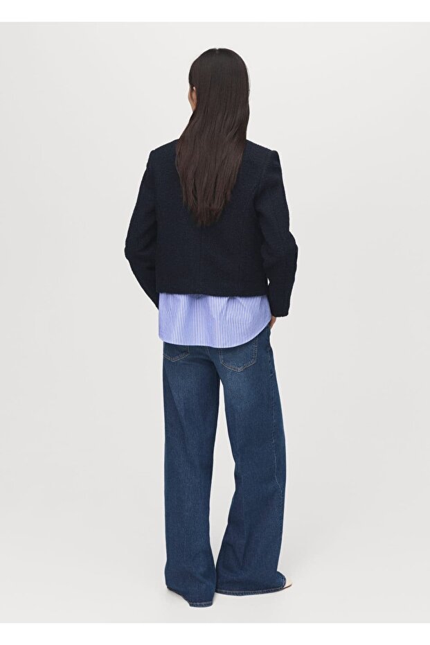 Strass taşlı buklet ceket - 4