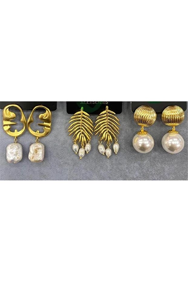 أقراط بتصميم أوراق الشجر - 1