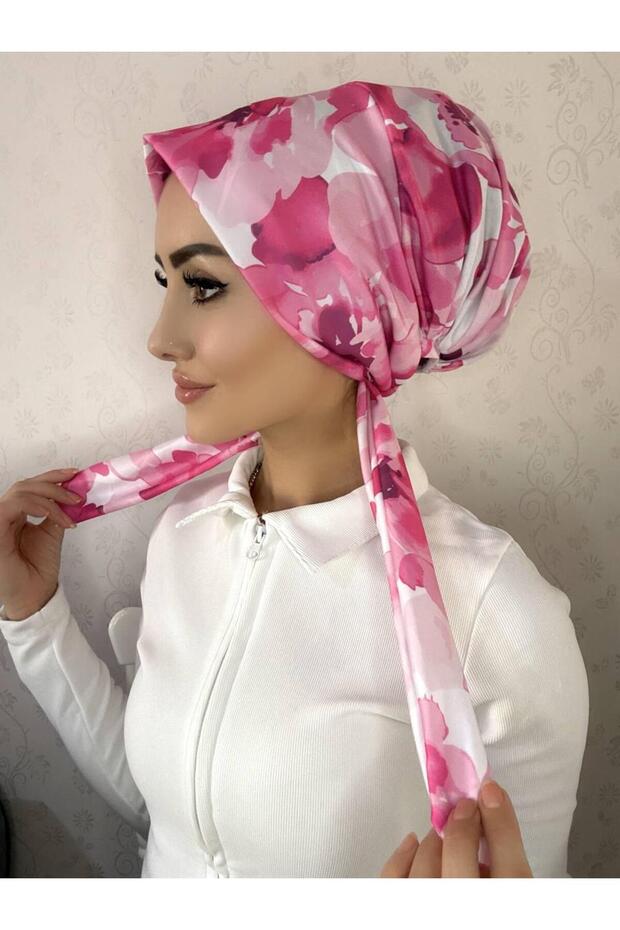 Hb21 Patterned Back Tie Shawl Scarf