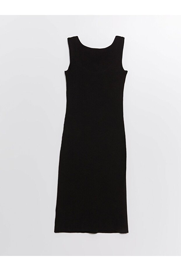 U Yaka Düz Hamile Triko Elbise ve Hırka Takım - 8