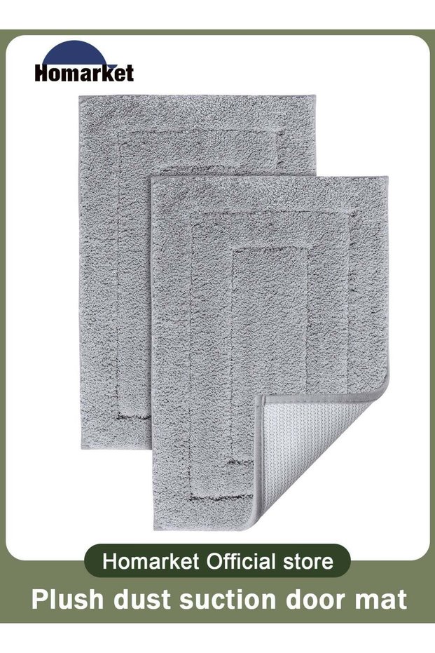 2-Piece Bathroom Rug Mat, Extra Soft Absorbent Premium Bath Rugs, Non-Slip Comfortable Carpet for T