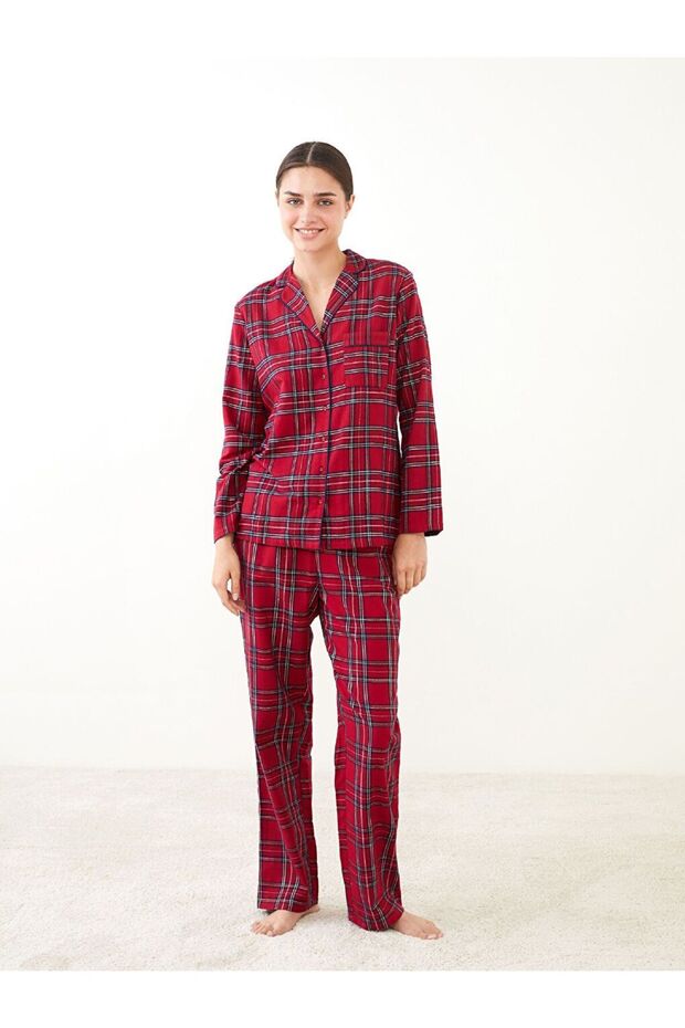 Yılbaşı Temalı Uzun Kollu Kadın Pijama Takımı - 3