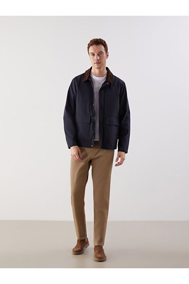 Standart Kalıp Gömlek Yaka Erkek Mont - 3