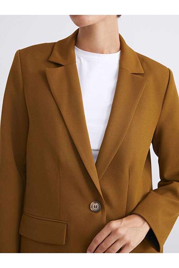 Krep Kadın Blazer Ceket - 3