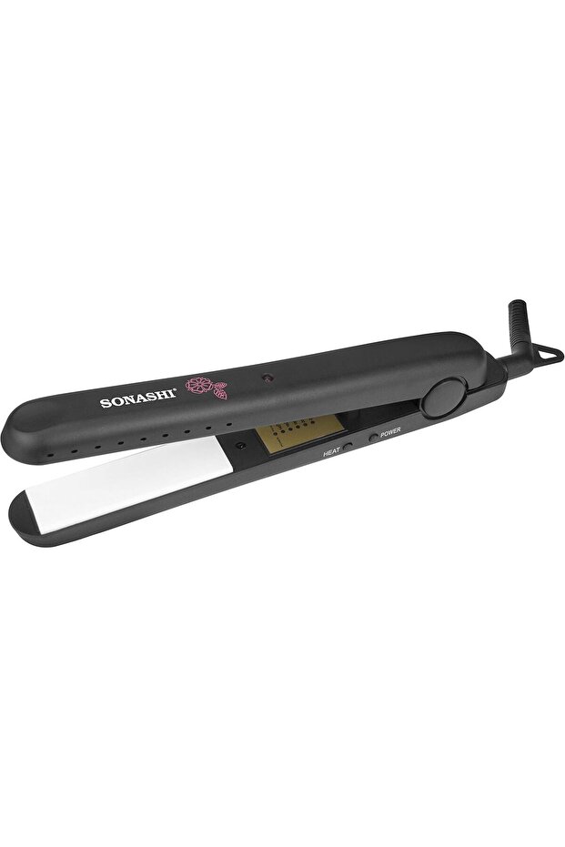 Hair Straightener with White Ceramic Plates, Easy Temperature Control with Indicator Light,