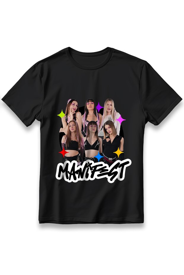 Manifest Music Band Design Printed T-Shirt Unisex 100% Cotton Breathable Thick Fabric T-Shirt