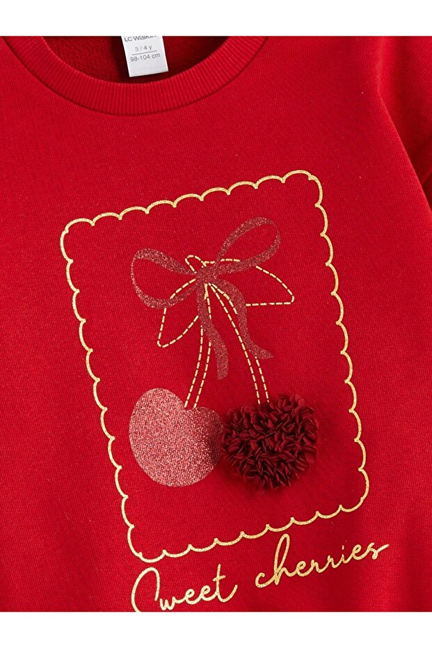 LCW Kids Bisiklet Yaka Kız Çocuk Sweatshirt - 2