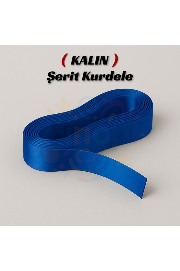 Dark Blue Satin Ribbon 2 cm 10 Meters, Bundle Dowry Special Day Decoration Ribbon