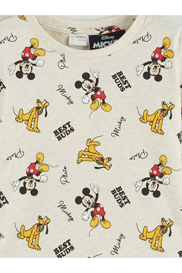 LCW Kids Mickey Mouse Baskılı Erkek Çocuk Pijama Takım - 3