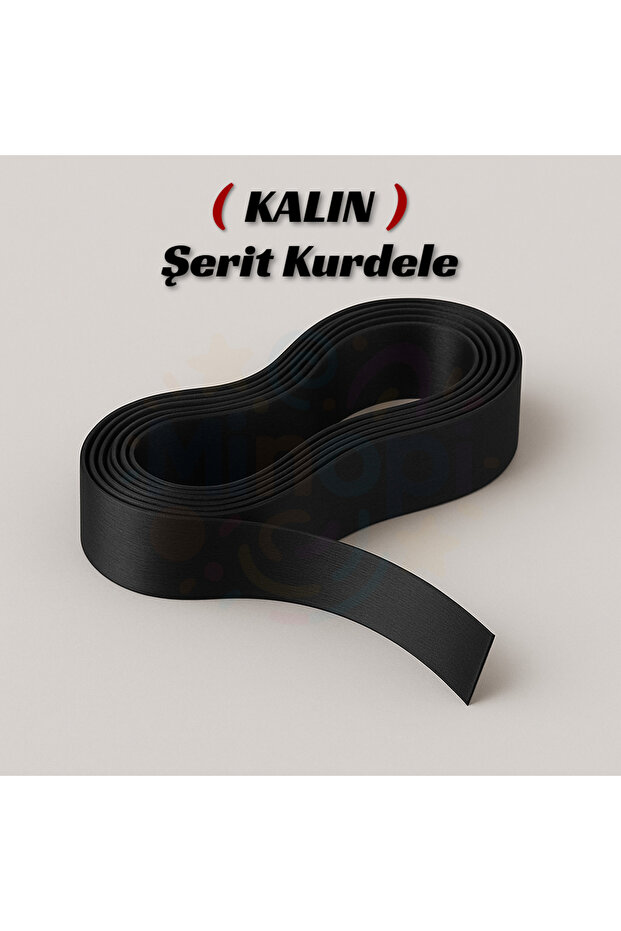 Black Satin Ribbon 2 cm 10 Meters, Bundle Dowry Special Day Gift Decoration Ribbon