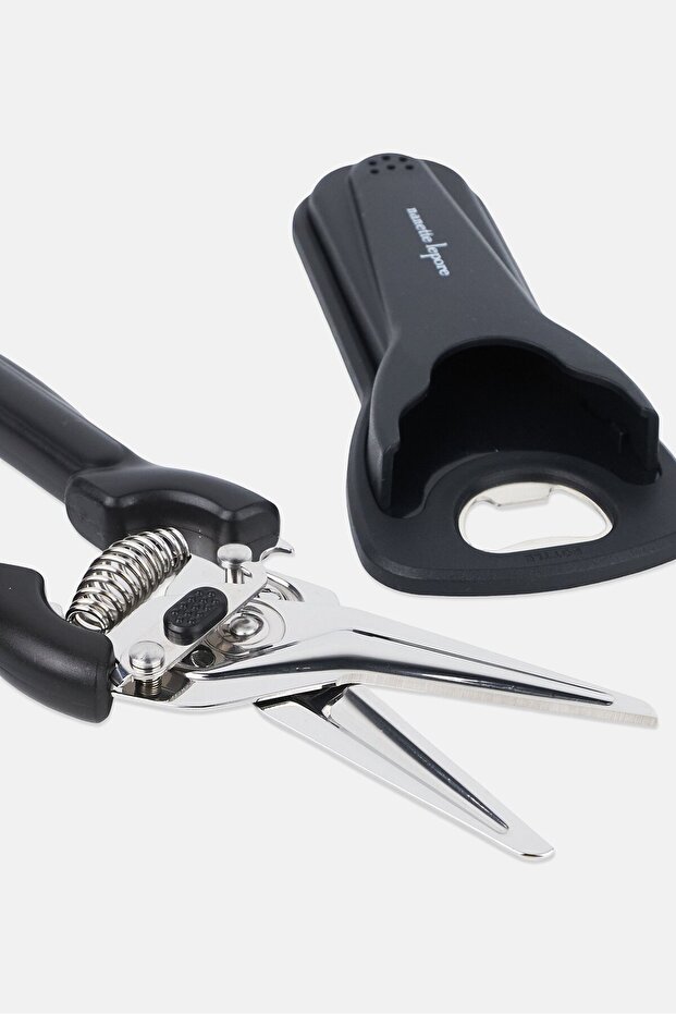 مقص مطبخ متعدد الاستخدامات، أسود - 3