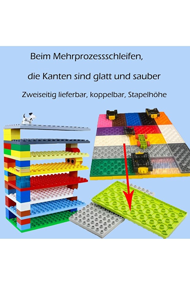 Compatible Lego Duplo 10 Pack Large Building Blocks Baseplates 10 Pieces Building Plate Large - 3
