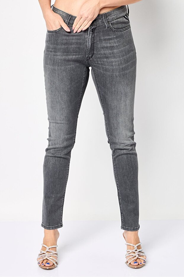 Women Skinny Fit Washed Stretchable Denim Jeans, Grey