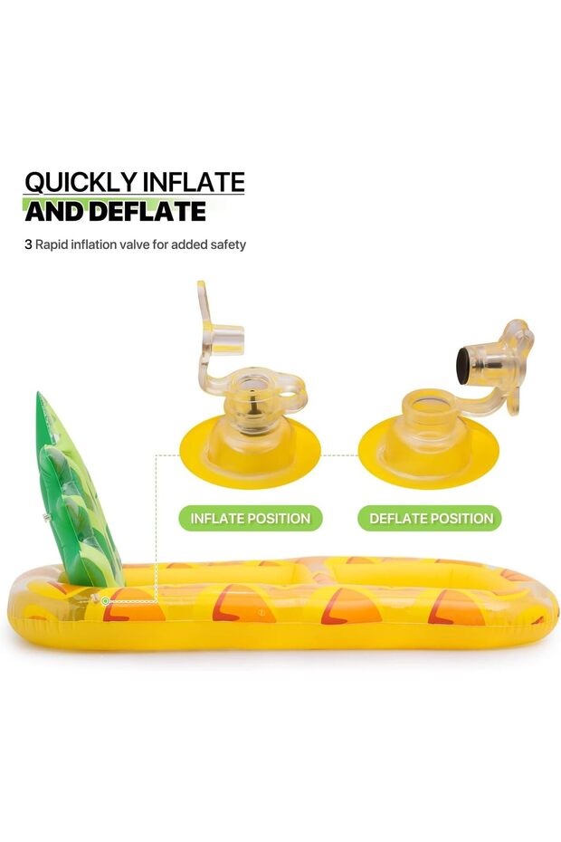 Inflatable Pool Float Giant Inflatable Pineapple Pool Float Cup Holder Large Water Inflatable Raft - 2