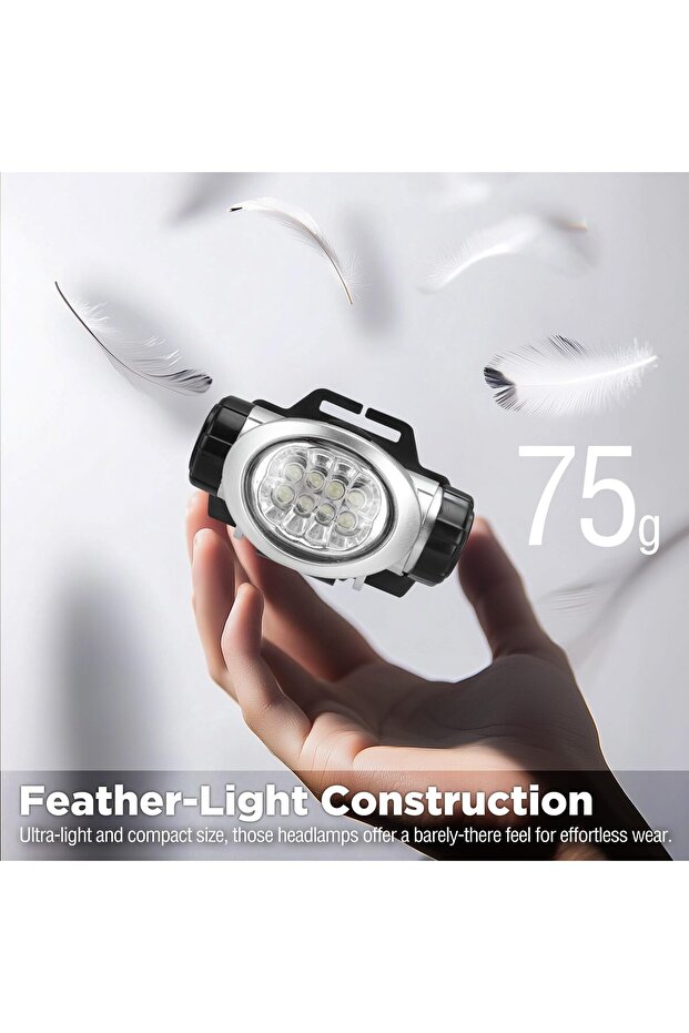 5 Pack LED Headlamp 4 Lighting Modes Pivoting Head Adjustable Headband Perfect Running Camping - 4