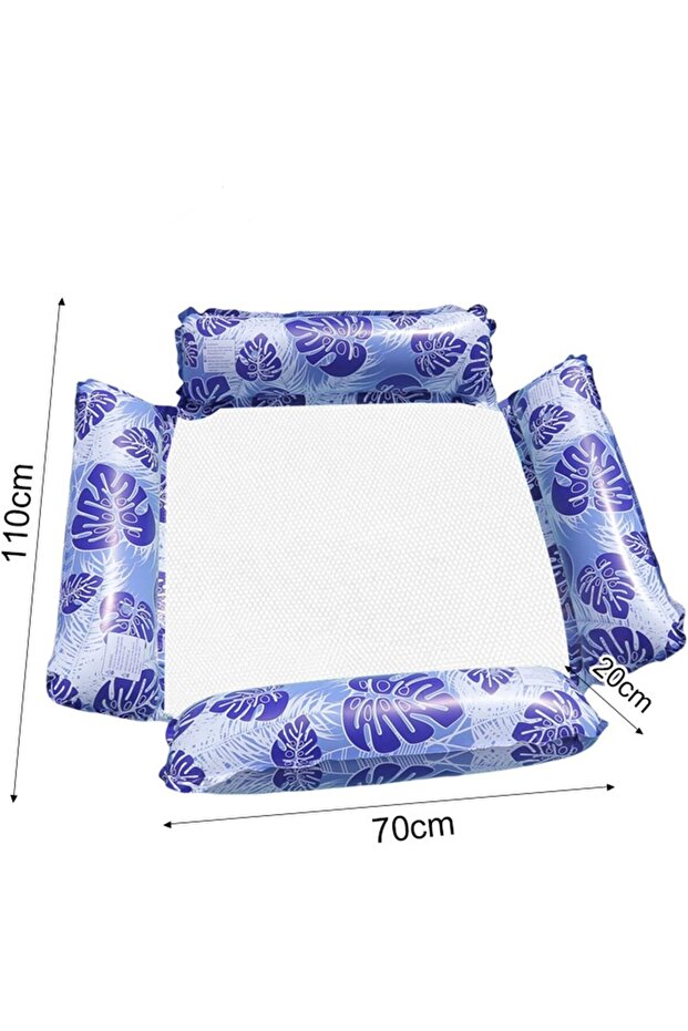 Inflatable Pool Floats Adult 2 Pack Pool Chairs Blow Up Floating Pool Floats Chair Pool Floaties - 5