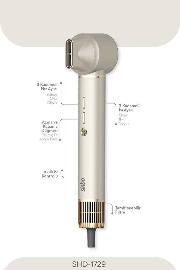 Shd-1729 Hava Üfleme 5in1 Saç Şekillendirici - 1