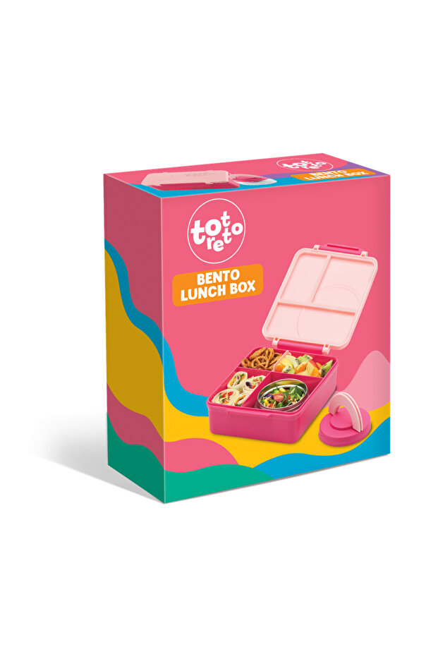 Premium Bento Box H&C Pink with Jar – Cute & Functional Lunch Box with Food Jar