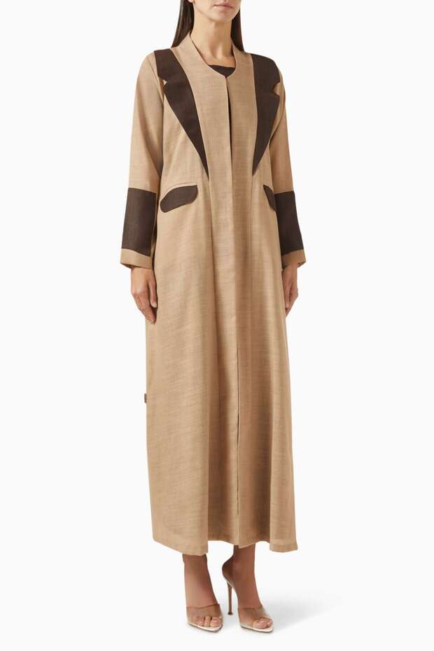 Stylish and Comfortable Fit Contrast Stitching Trench Coat with Matching Hat and Dress