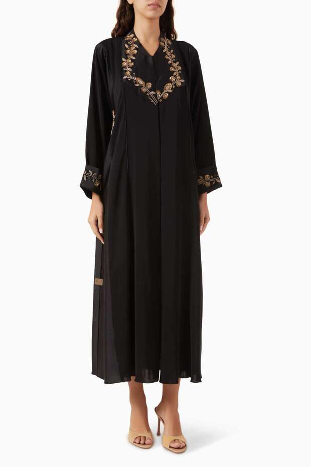 Elevate Your Look with Our Stylish Sequined Abaya Comfortable Design and Matching Thobe