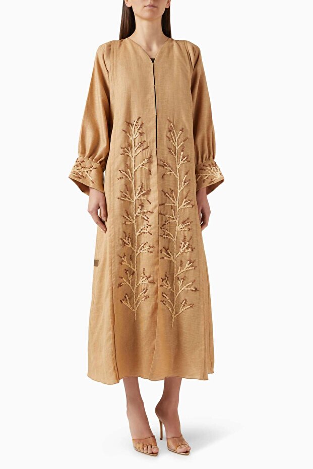 Ready-To-Wear Design for Evening Events with Its Delicate Embroidered Abaya Elegance