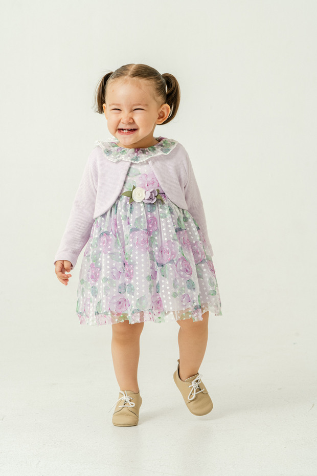Girl's Floral Bolero Holiday Dress Set (6-18 Months)