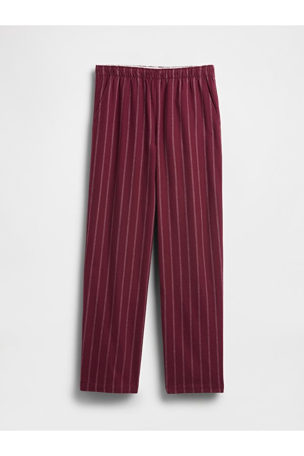 Kadın Bordo Softest Flannel Pijama Altı - 2