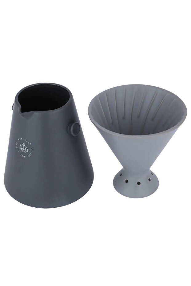 Ceramic Coffee Filter Funnel, 660 Ml - Grey - 2
