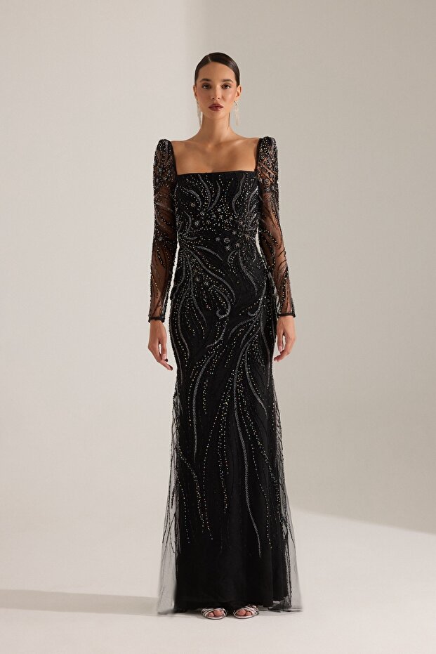 CANNES SİYAH ELBİSE - 1