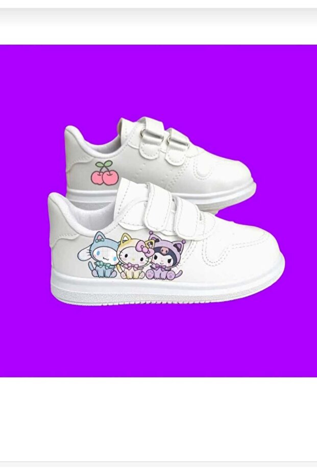 baskılı sevimli kız çocuk sneaker okul ayakkabısı - 2