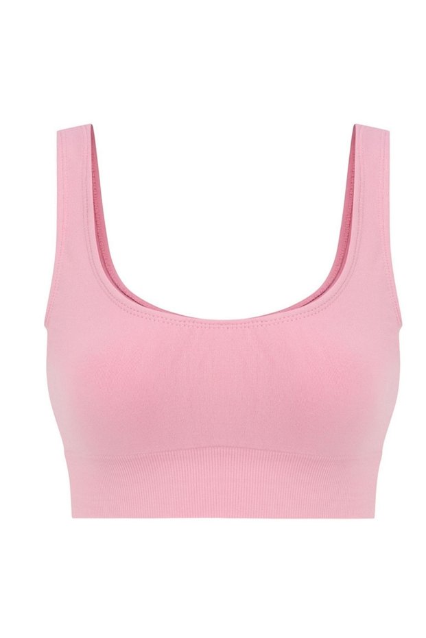 Luna Seamless Padded Supported Seamless Sports Bra - Pink