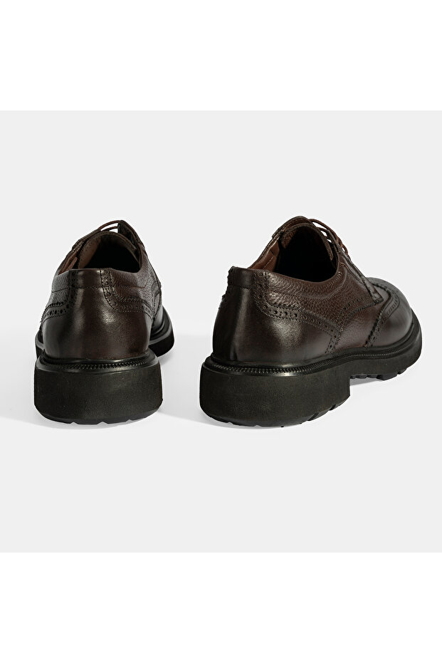 Erkek Kahve Bağcıklı Klasik Ayakkabı - 8