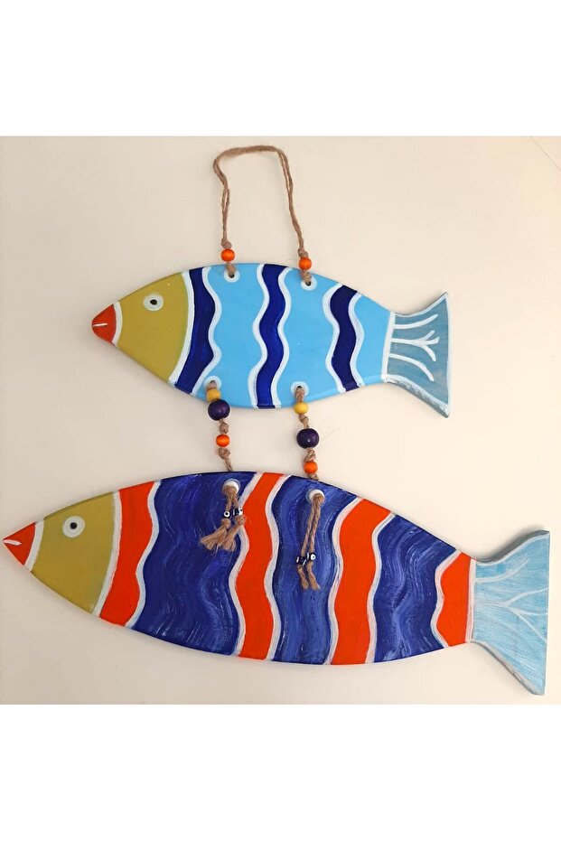 🐟 Ahşap Balık Duvar Süsü - 1