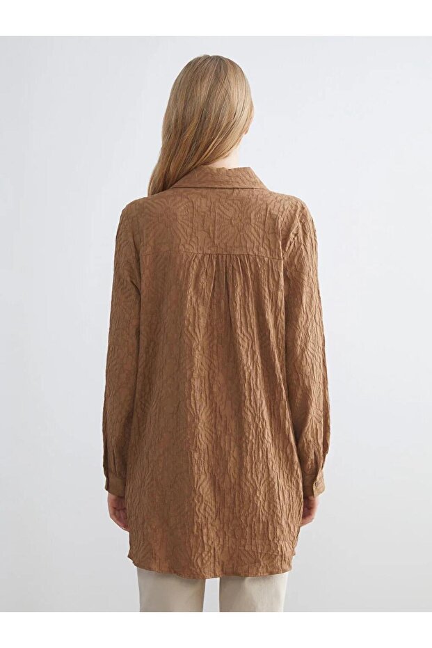 LCWAIKIKI Classic Dokulu Kadın Gömlek Tunik (W5) - 5