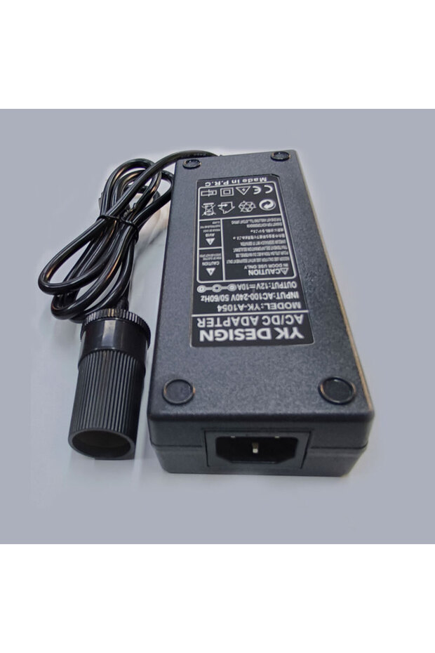 220v to 12v 10A Araç çakmaklık Ac / Dc Dönüştürücü Adaptör - 4