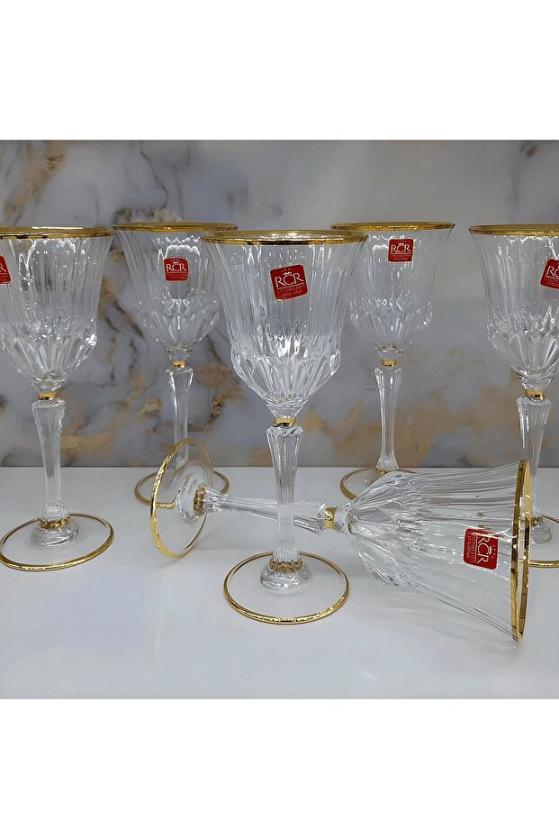 Adagio Altın Yaldızlı Kadeh 6'ı 280ml - 1
