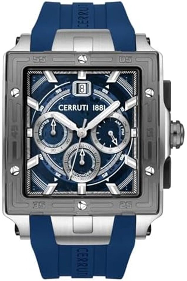 Odissea Chronograph Watch for Men - Blue Strap, Stainless Steel