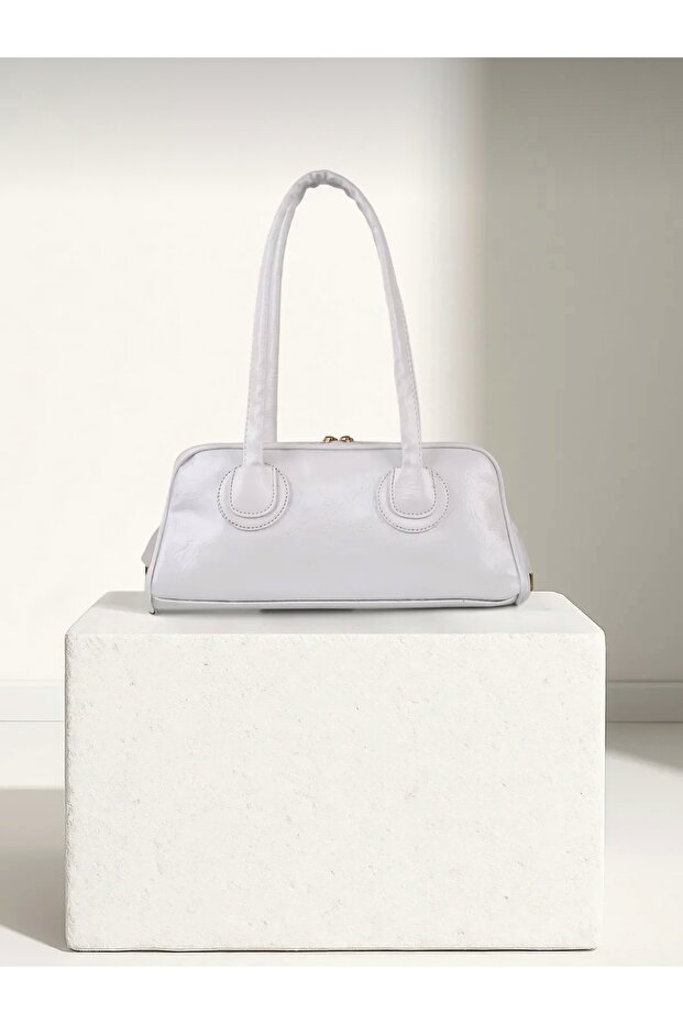 Lady Long Handle Baguette Hand and Shoulder Bag
