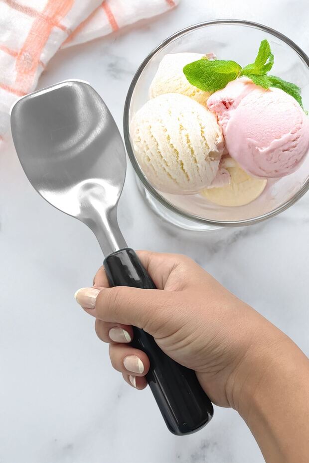 Çelik Büyük Boy Düz Dondurma Kaşığı Sert Dondurma Tereyağ Küreği mt196sy - 3