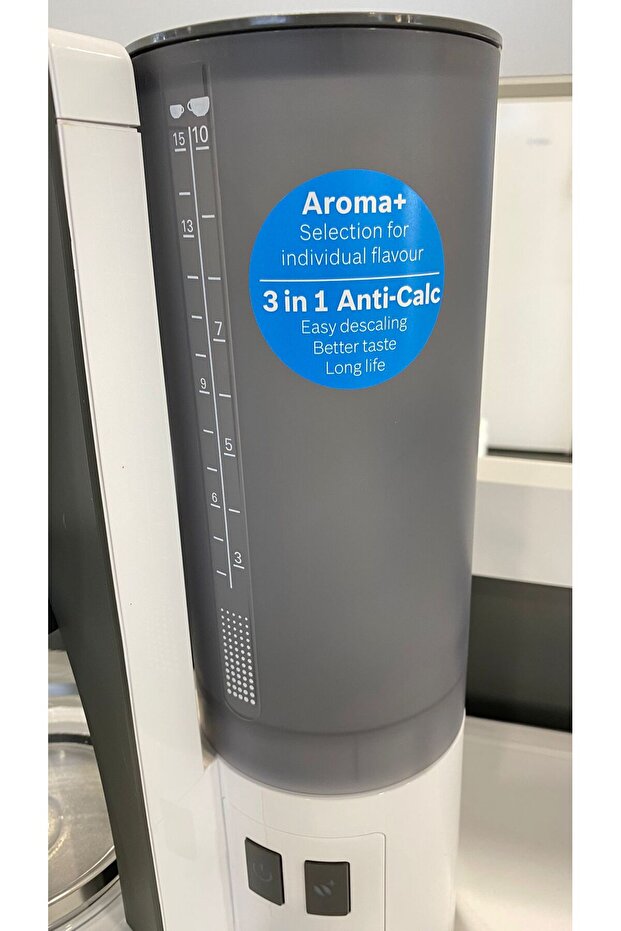 Filtre Kahve Makinesi Beyaz Cam Demlik Kağıt Filtreli Aroma Tutma Ayarlanabilir Sıcak Tutma - 3